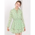 thumbnail image 3 of INSPIRE CHIC Robe en Mousseline à Taille Smockée à Imprimé Floral Vintage pour Femme, 3 of 6