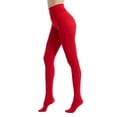 thumbnail image 2 of Women's Solid Color Soft Opaque Tights with Comfortable Stretch for Everyday Wear, 2 of 3