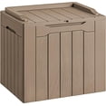 thumbnail image 1 of Homall Coffre de Terrasse Extérieur de 31 Gallons en Résine avec Siège, Kaki, 1 of 7