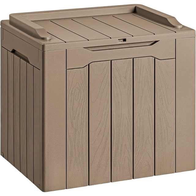 Homall Coffre de Terrasse Extérieur de 31 Gallons en Résine avec Siège, Kaki