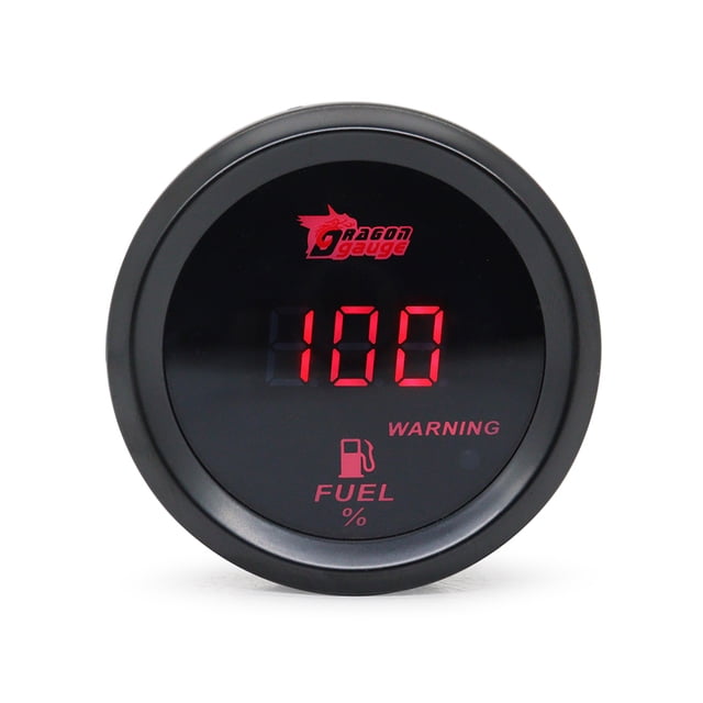 Universal 2inch 52MM 52MM Digital Display Car Fuel Level Gauge 240-33 Ohms Blue LedRed