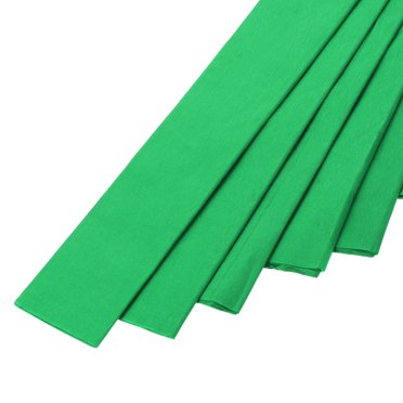 Uxcell 10 Pcs Rouleau de Papier Crêpe Décoration 3,1 Pieds de Long 2 Pouces de Large pour Cérémonie de Mariage, Vert Foncé