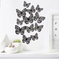 thumbnail image 1 of TIMIFIS Décoration Maison 12 Pcs Autocollant Mural Papillon Creux Texture Métal 3D DecorFall, 1 of 6