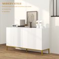 thumbnail image 4 of HOMCOM Sideboard Buffet Cabinet with Adjustable Shelves, Soft-Close Doors, 4 of 10