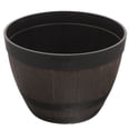 thumbnail image 1 of Barrel Planter Large Planter Pot Garden Tree Planter Garden Flower Pot Large Planter for Patio, 1 of 5