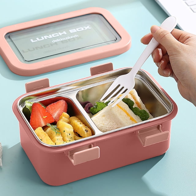 Amzcrzy Bento Lunch Boxes Lunch Box Compartment Lunch Box for Office Workers Temperature Lightweight Students with Rice Divider Stainless Steel Insulation Lunch Box Organization and Storage