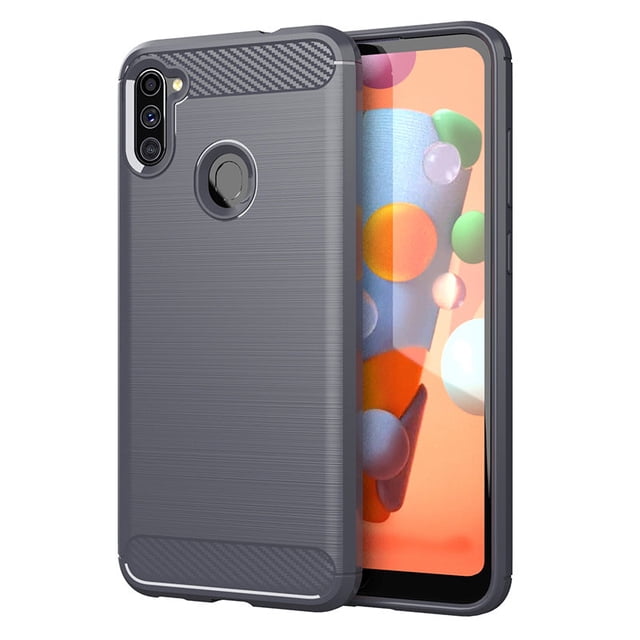 PANDACO Grey Brushed Metal Case for Samsung Galaxy A11