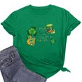 thumbnail image 2 of Meichang T-Shirt Graphique pour Femme de la Saint-Patrick, Coupe Ample, Trèfle Imprimé, Hauts Porte-Bonheur, Détente, Manches Courtes, Col Rond, Chandail à Enfiler, Tee Mignon, Festival Irlandais, Chemises de Fête, 2 of 4