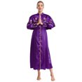 thumbnail image 1 of Manyakai Robe de Collation des Grades pour Femmes Juge Pasteur Robes Manches Longues Thème Halloween Fête Performance Violet 3TG, 1 of 8
