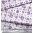 thumbnail image 3 of Soimoi Cotton Voile Fabric Snowflake Artistic Printed Fabric 1 Yard 42 Inch Wide, 3 of 3