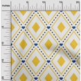 thumbnail image 2 of oneOone Georgette Viscose Yellow Fabric Check Sewing Material Print Fabric By The Yard 42 Inch Wide, 2 of 4