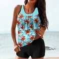 thumbnail image 1 of UPPADA Two Piece Tankini Swimsuits for Women High Waisted 2 Piece Bathing Suits Floral Print Tankini Set Tummy Control Modest Swimwear for Holiday Swimming Suits for Women Multicolor,2xl, 1 of 6