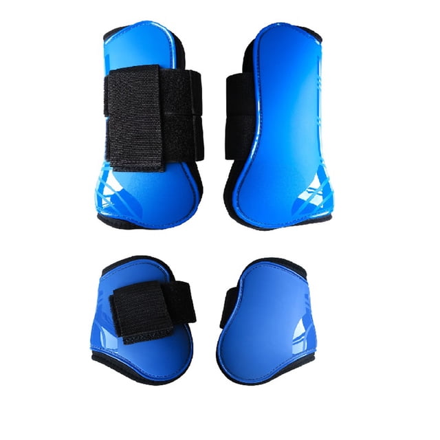 Baohd 2 Paires de Fournitures Équestres Équipement de Protection Réglable Résistant à l'Usure avec Attache en Nylon Legging Serré Noir TG