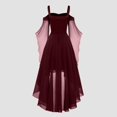 thumbnail image 4 of Robes Style Gothique pour Femmes Grande Taille Mode Robe Midi Corset Manches Longues Évasées Chiffon Fête Élégante, 4 of 5