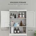 thumbnail image 4 of HOMCOM Armoire de Rangement au-Dessus de la Toilette avec Portes de Grange et Tablette Ouverte, 4 of 10