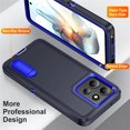 thumbnail image 3 of For Motorola Moto G Play 2025 Case, Moto G Play 2025 Phone Case With Built In Kickstand, Shockproof/Dustproof/Drop Proof Heavy Duty Military-Grade Rugged Protective Cover For Moto G Play 2025,Blue, 3 of 9