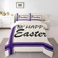 thumbnail image 2 of Erosebridal Happy Easter Bedding Sets Toddler with Comforter, Cute Rabbit Duvet Insert, Purple, 2 Pieces, 2 of 7