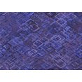 thumbnail image 1 of Ahgly Company Tapis d'Intérieur Rectangulaire Transitionnel Bleu Lavable à la Machine, 2 Pieds x 5 Pieds, 1 of 7