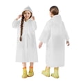 thumbnail image 2 of Cowsor Ponchos de Pluie Imperméables pour Garçons Filles Poncho de Pluie Réutilisable avec Capuchon et Manches Manteaux de Pluie Imperméables d'Extérieur Veste, 2 of 4