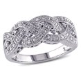 thumbnail image 1 of Miabella 1/8 CT TW Braided Diamond Ring in Sterling Silver, 1 of 2