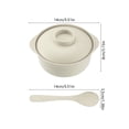 thumbnail image 3 of Vacemry Straw Soup Bowl With Lid And Spoon Microwave Safe, Mini Rice Bowl With Handles ForKidsKitchen Dining Home Daily Use, Durable Plastic Cute Little One Cereal Dish, 3 of 6