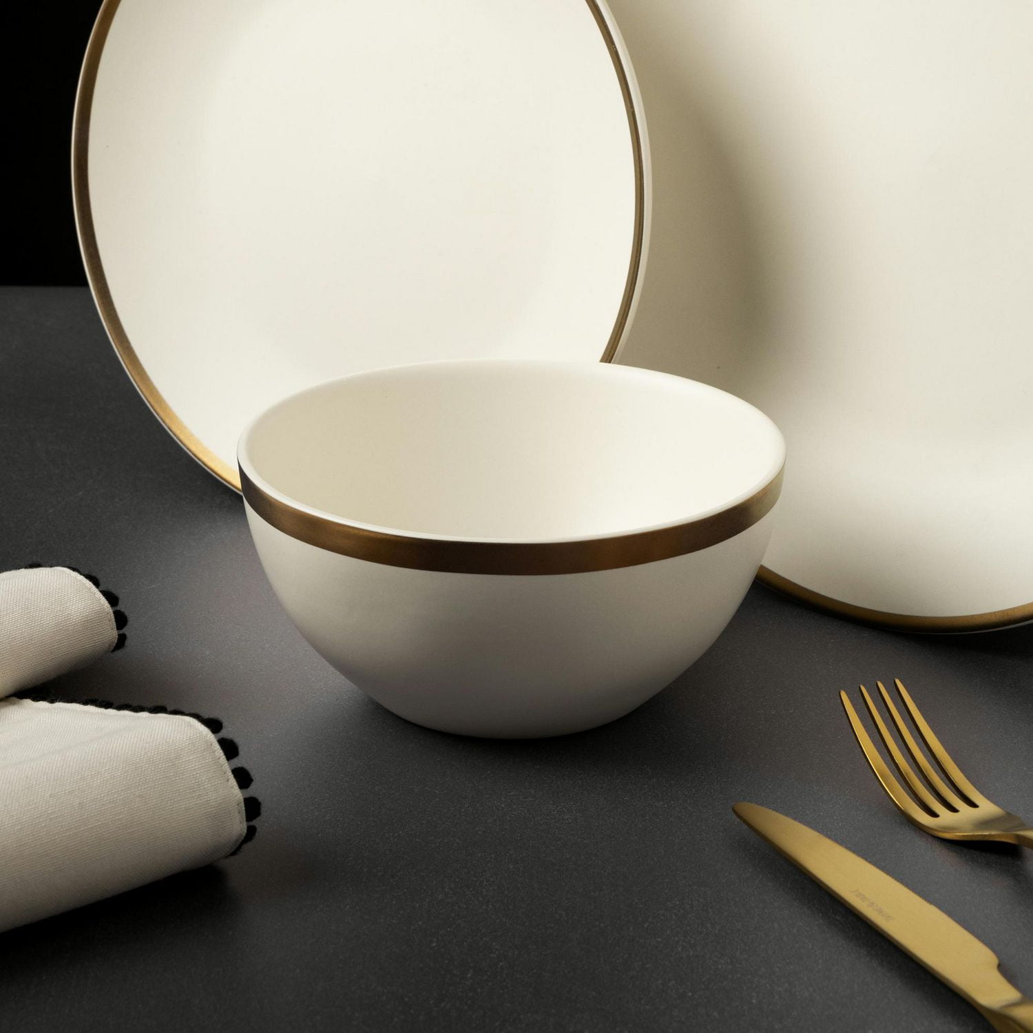 Bol en grès Thyme & Table, collection Everest, blanc