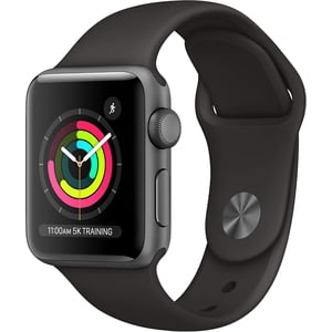 Rénovés Apple montre Series 3 Aluminium 42mm A1859 (GPS Seulement, pas de cellules) Space Gris (grade B)
