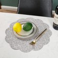 thumbnail image 1 of Langgg Simple Imperméable et Résistant à l'Huile Circulaire Carré imitation Chanvre PU Seal mat coaster, 1 of 1