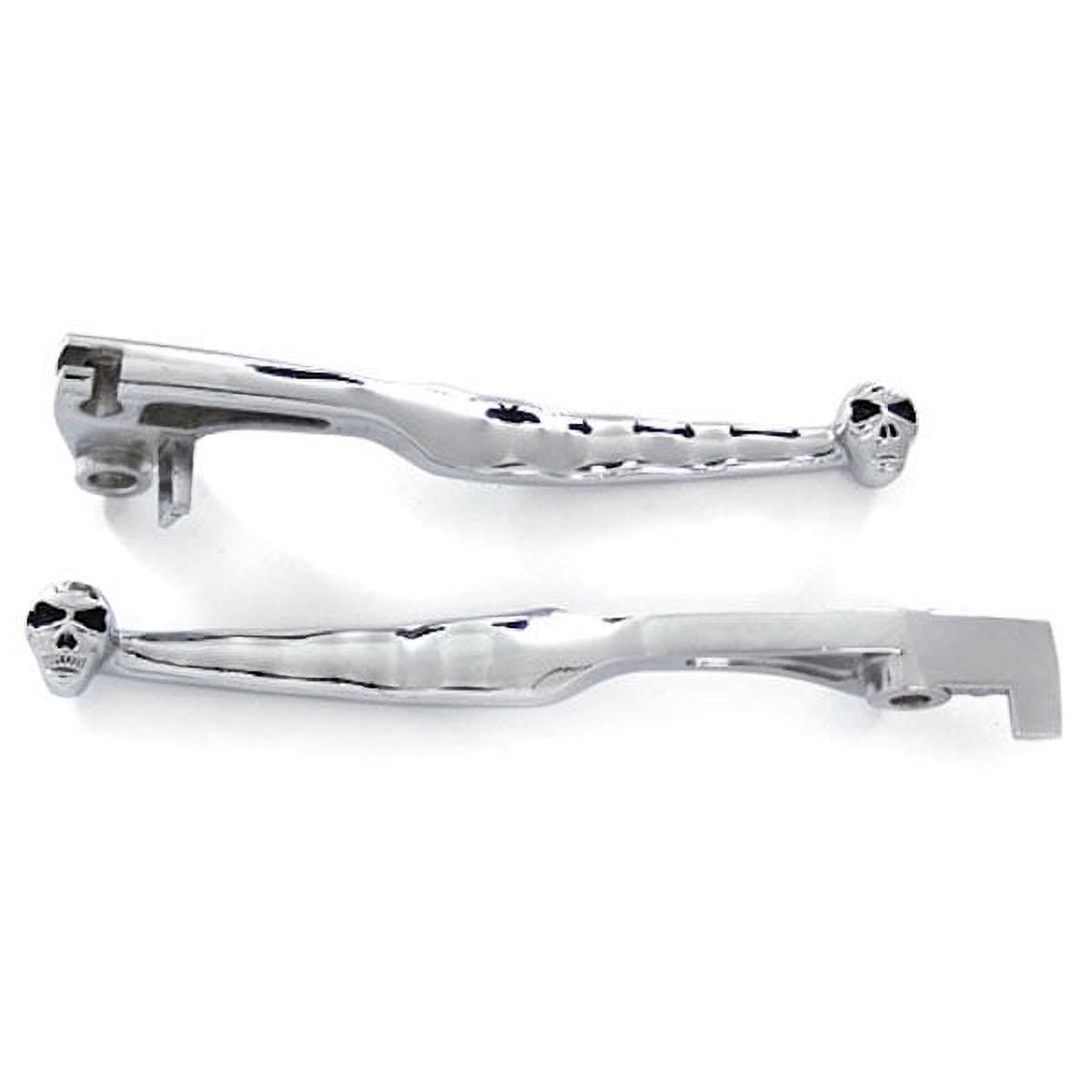 Krator Embrayage Chromé + Frein Squelette Leviers à Main Crâne Compatible avec 2006 Suzuki Boulevard C50