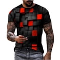 thumbnail image 1 of QIPOPIQ T-Shirts à Manches Courtes pour Hommes à Col Rond Chemise Hawaïenne à Motif Amusant pour Hommes T-Shirt Unisexe Quotidien Imprimé Graphique Imprimés Hauts d'Été Blouse Cadeau pour Père et Lui Liquidation 2024 Noir 5TG, 1 of 9