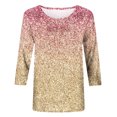 thumbnail image 4 of HKEJIAOI Hauts à Manches 3/4 pour Femmes Slim Fit S Summer Blouse, 4 of 5