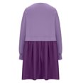 thumbnail image 3 of Yuyuzo Womens Oversized Mini Dress Pullover Crew Neck Sweatshirt Long Sleeve Short Dresses Solid Color, 3 of 6