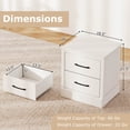 thumbnail image 3 of Costway 18.5" Farmhouse Nightstand with 2 Drawers Compact Size End Table for Living Room, 3 of 10
