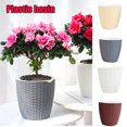 thumbnail image 2 of CAROOTU Cache-Pot Intérieur en Plastique Rotin Cache-Fleurs Rond Décor Moderne Durable, 2 of 7