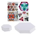 thumbnail image 4 of jifeng 100 Pcs Forme Hexagonale Irrégulière Gabarit de Matelassage en Papier Anglais pour 7,9cm, 4 of 5