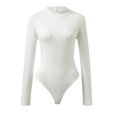 thumbnail image 5 of Mode Femme Col Roulé Simulé Manches Longues Hauts en Peluche Combinaison, 5 of 5
