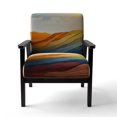 thumbnail image 4 of Designart "horizon Bold And Expressive Mountains I" Multi-Color Modern Upholstered Accent Chair - Traditional Arm Chair For Bedroom, 4 of 7