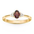 thumbnail image 2 of Birthstone Oval Ring with Shoulder Accents - Garnet (January), 2 of 5