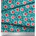 thumbnail image 2 of Soimoi Poly Georgette Fabric Dot & Floral Artistic Printed Fabric 1 Yard 52 Inch Wide, 2 of 5