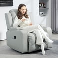 thumbnail image 2 of HOMCOM 8-Point Vibration Massage Recliner Chair for Living Room, Light Grey, 2 of 10