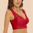 thumbnail image 4 of Pisexur Deep V Lace Bralettes for Women, Plus Size Signature Lace Unlined Underwire Bra with Support, 4 of 6