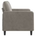 thumbnail image 2 of vidaXL 2-Seater Sofa Light Grey 120 cm Velvet, 2 of 5