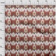 thumbnail image 3 of oneOone Rayon Dark Rose Brown Fabric Flame Stitch Craft Projects Decor Fabric Printed By The Yard 56 Inch Wide, 3 of 4