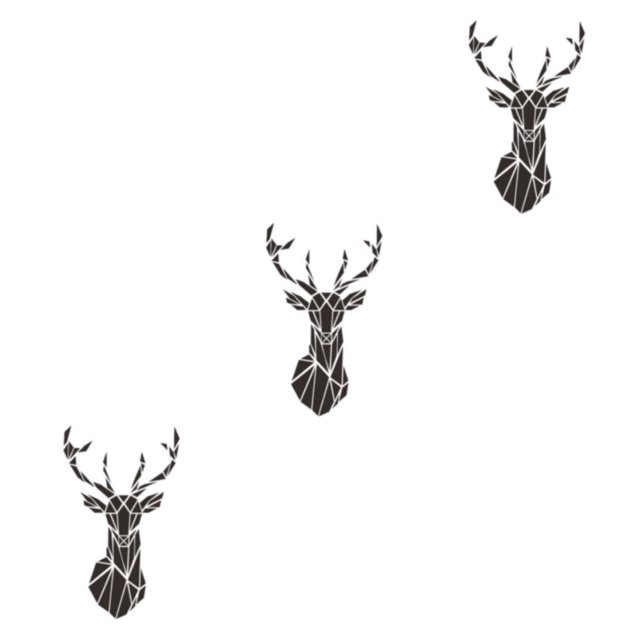 Wweixi Multifunctional 3D Mirror Deer Wall Sticker For Various Uses Personalized Home black S 3Set