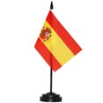 thumbnail image 1 of ANLEY Spain Deluxe Desk Flag Set - 6 x 4 Inch Miniature Spanish Desktop Flag with 12" Solid Pole, 1 of 7