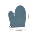 thumbnail image 3 of Thermal Insulation Silica Gel Gloves Kitchen Microwave Barbecue High Temperature Work Insulation Solid Color Gloves, 3 of 8