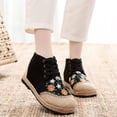 thumbnail image 2 of Chaussures Simples Brodées Style Ethnique pour Femmes, Souples, Confortables et Respirantes, Chaussures Rétro, 2 of 9