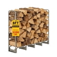 thumbnail image 1 of BeesClover Heavy Duty Steel Firewood Rack with 600D Oxford Waterproof Cover – Indoor/Outdoor Log Holder – Rust-Resistant, Large Capacity – For Fireplace, Patio, 1 of 7