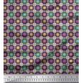 thumbnail image 1 of Soimoi Polyester Crepe Fabric Floral Mandala Print Fabric by The Yard 52 Inch Wide, 1 of 3
