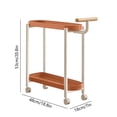 thumbnail image 3 of QTOCIO Table d'Appoint Roulante avec Roues Crème Table d'Extrémité Mobile-Table de Chevet de Chambre Table de Salon Table Gigogne Portable pour Petits Espaces, 3 of 4